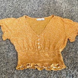 Abercrombie & Fitch Yellow top Sz Small
